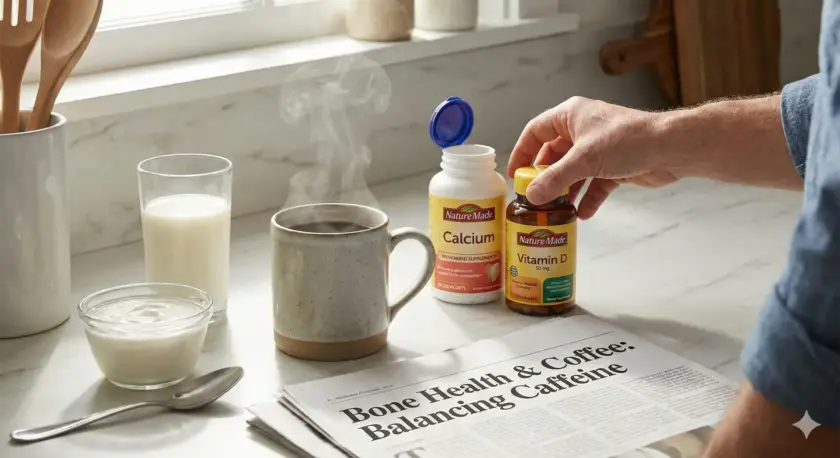 قهوة تحافظ على العظام: كيف تقلّل تأثير الكافيين مع الكالسيوم وفيتامين د؟
